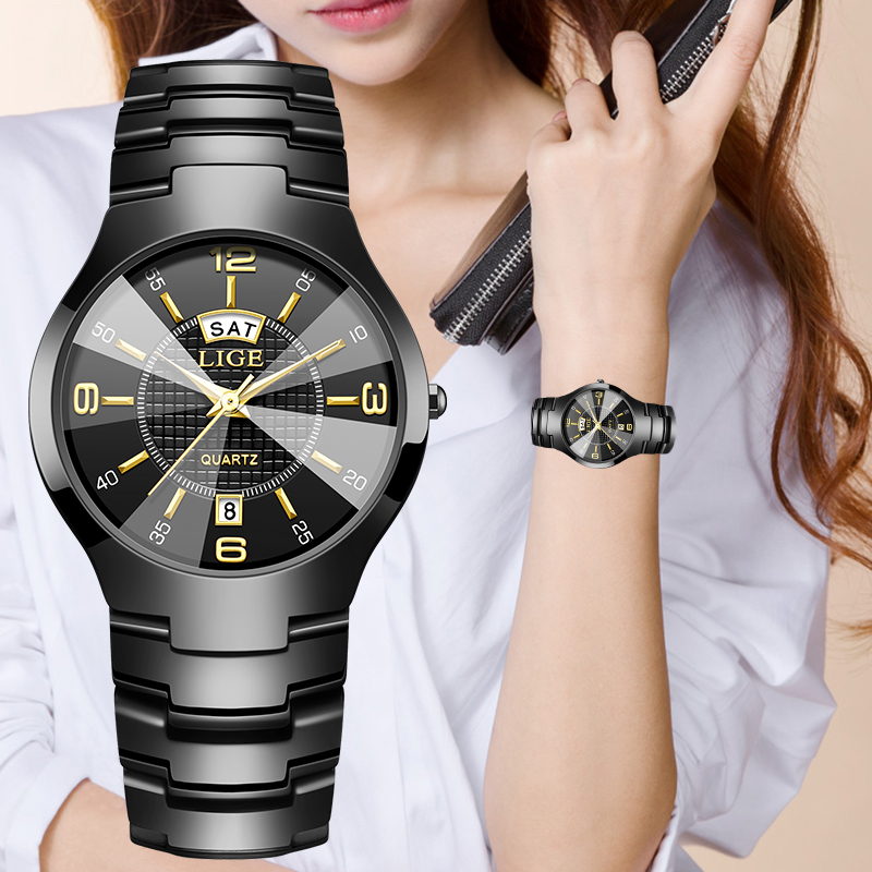 Fashion Women Watch - Elegancki zegarek damski LIGE, luksusowy ceramiczny