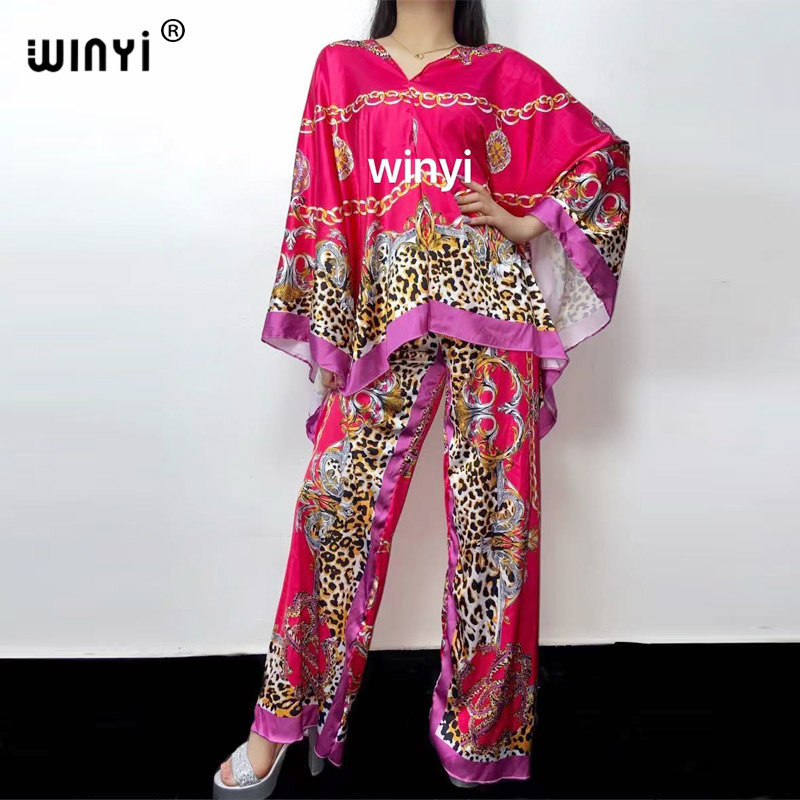 Women Fashion Over 50 - WINYI dwuczęściowy garnitur artystyczny nadruk ponad