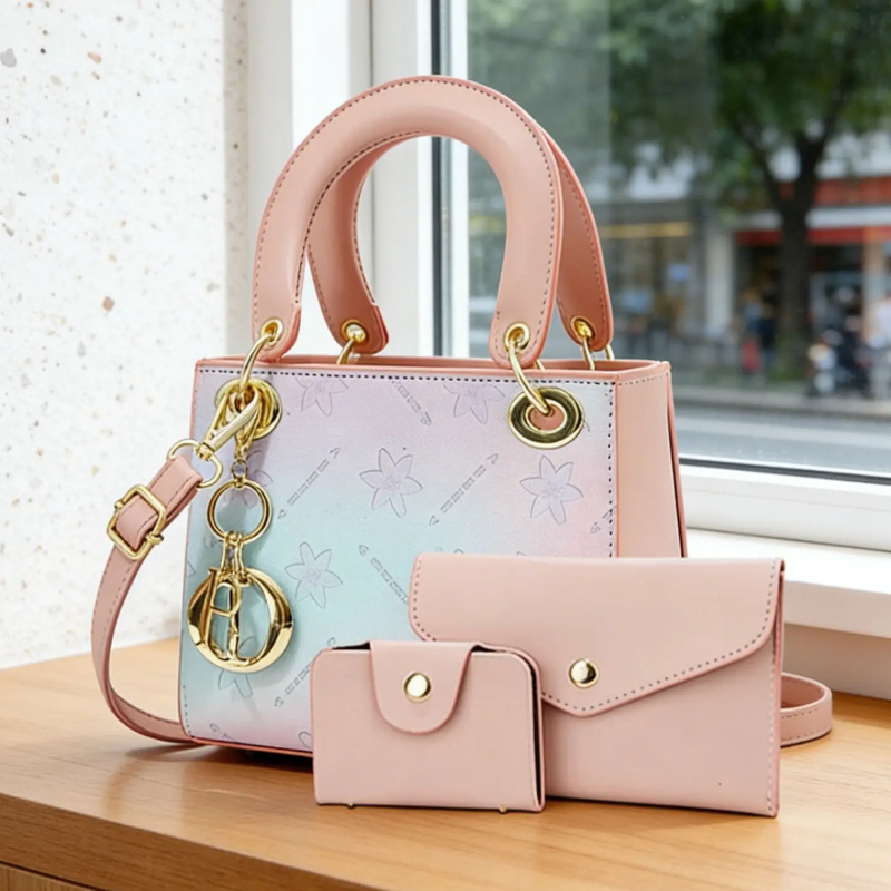Crossbody Bag Women - Zestaw torebek crossbody z gradientowym nadrukiem,