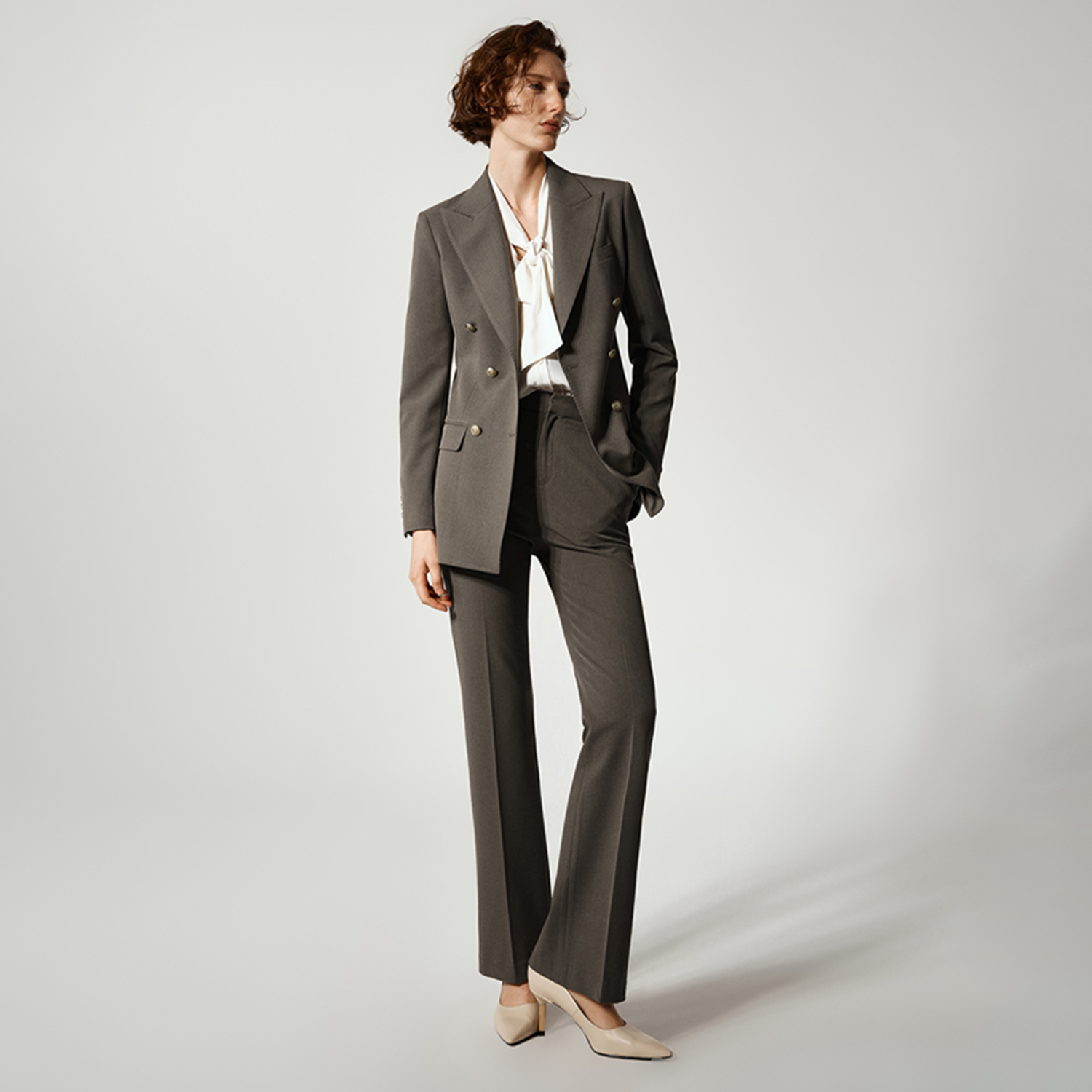Women'S Fashion Blazer - Allingentle Damski Garnitur Dwuczęściowy Klasyczny Dwurzędowy