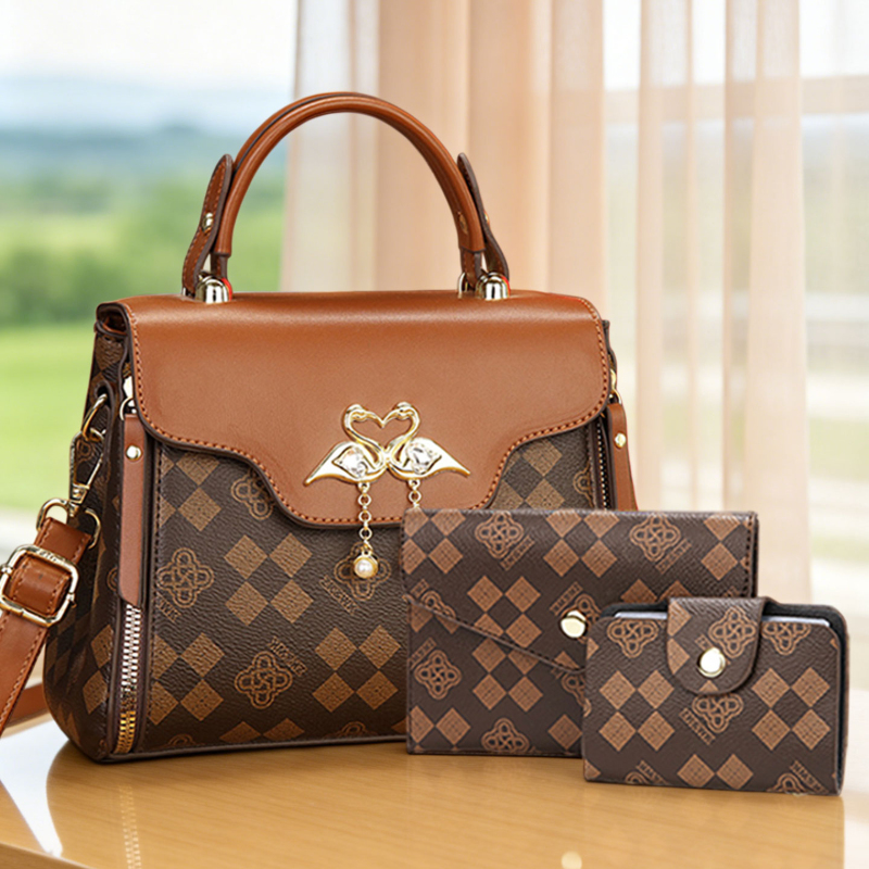 Crossbody Bag Women - 3-częściowy zestaw torebek damskich, lekka luksusowa