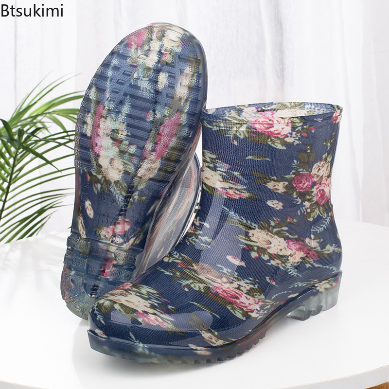Women Fashion Online - Modne damskie wodoodporne kalosze ocieplane polarem,