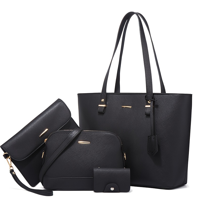Crossbody Bag Women - 4-częściowy zestaw toreb damskich, jednokolorowa torba