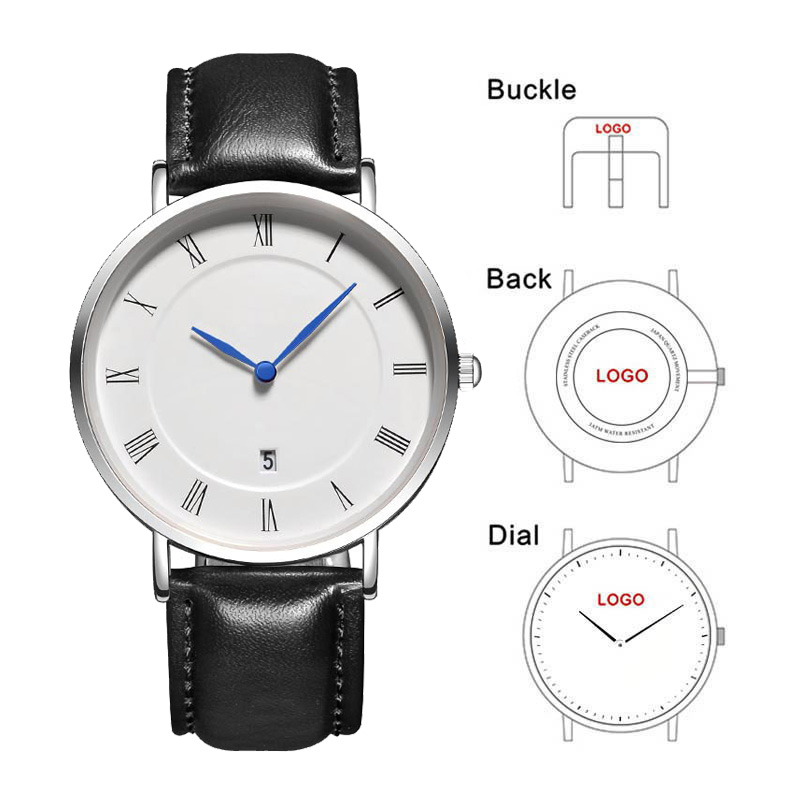 Fashion Women Watch - B-8210A proste mężczyźni zegarki z datą