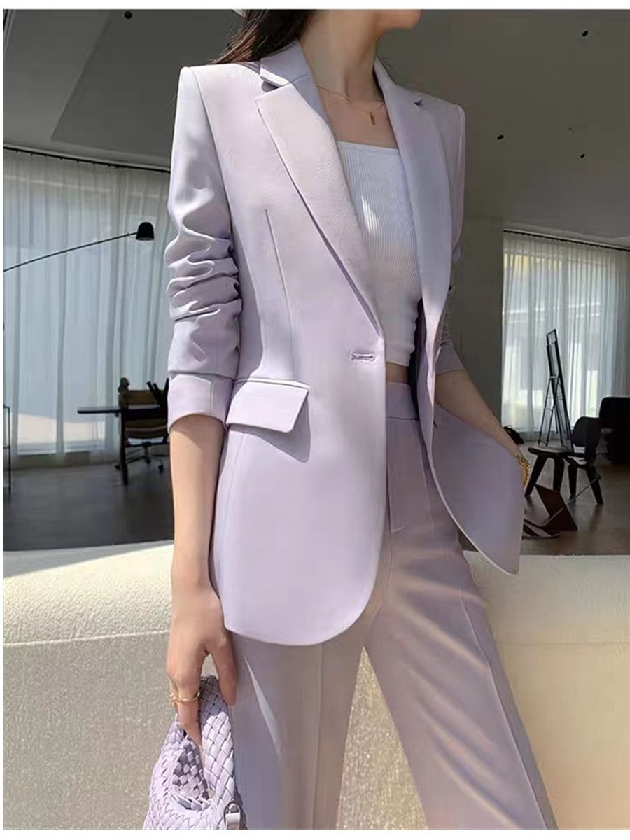Fioletowy damski garnitur dwuc – Women'S Fashion Blazer recenzja i cena