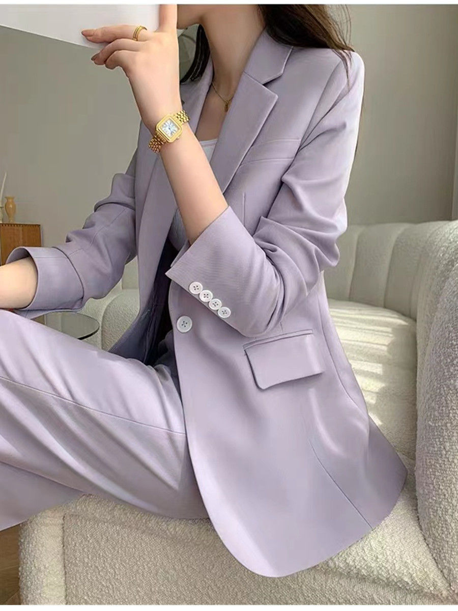 Fioletowy damski garnitur dwuc – Women'S Fashion Blazer recenzja i cena
