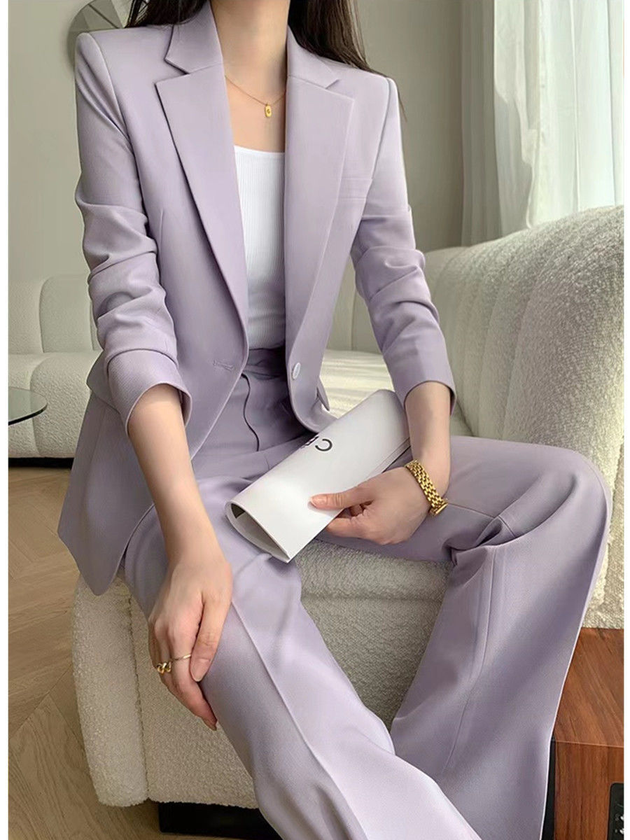 Fioletowy damski garnitur dwuc – Women'S Fashion Blazer recenzja i cena