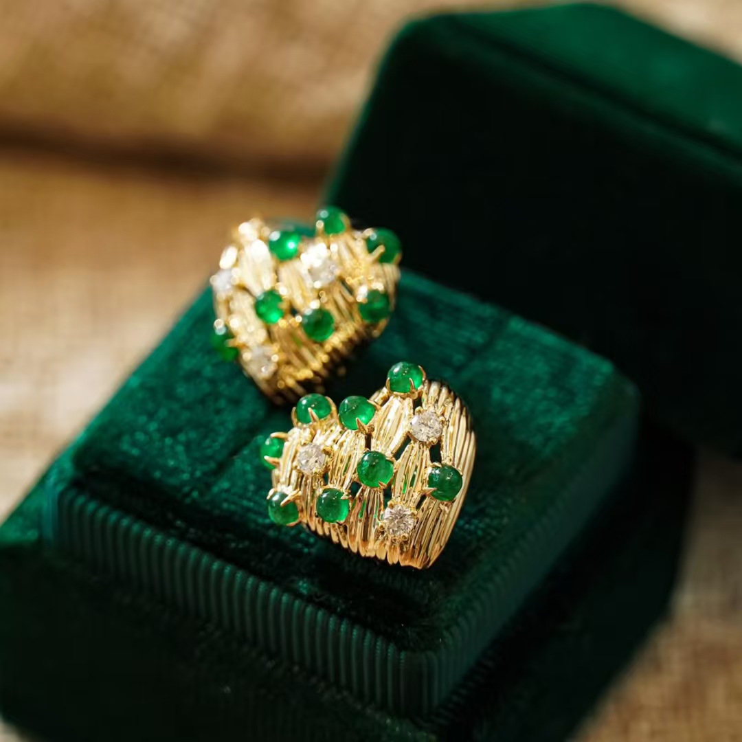 Retro14K Gold Filled Emerald D – Women'S Fashion Victorian Era recenzja i cena