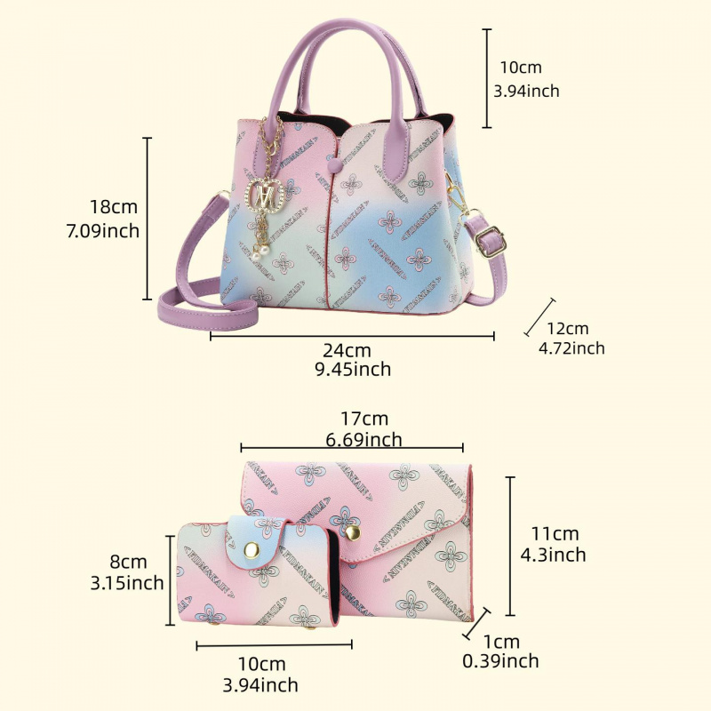 Gradientowy damski zestaw trzy – Crossbody Bag Women recenzja i cena